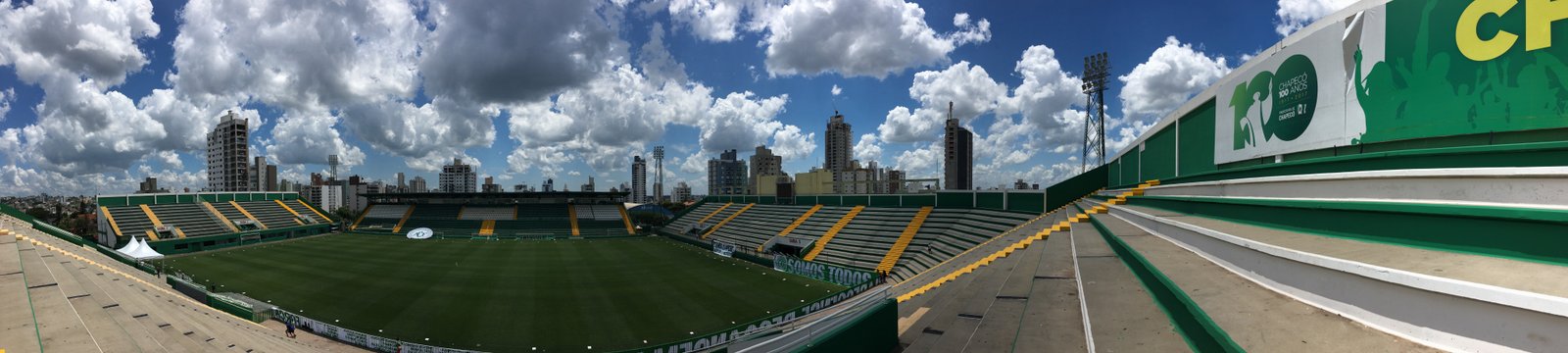 Vista panorâmica da Arena Condá, em Chapecó (SC), casa da Chapecoense