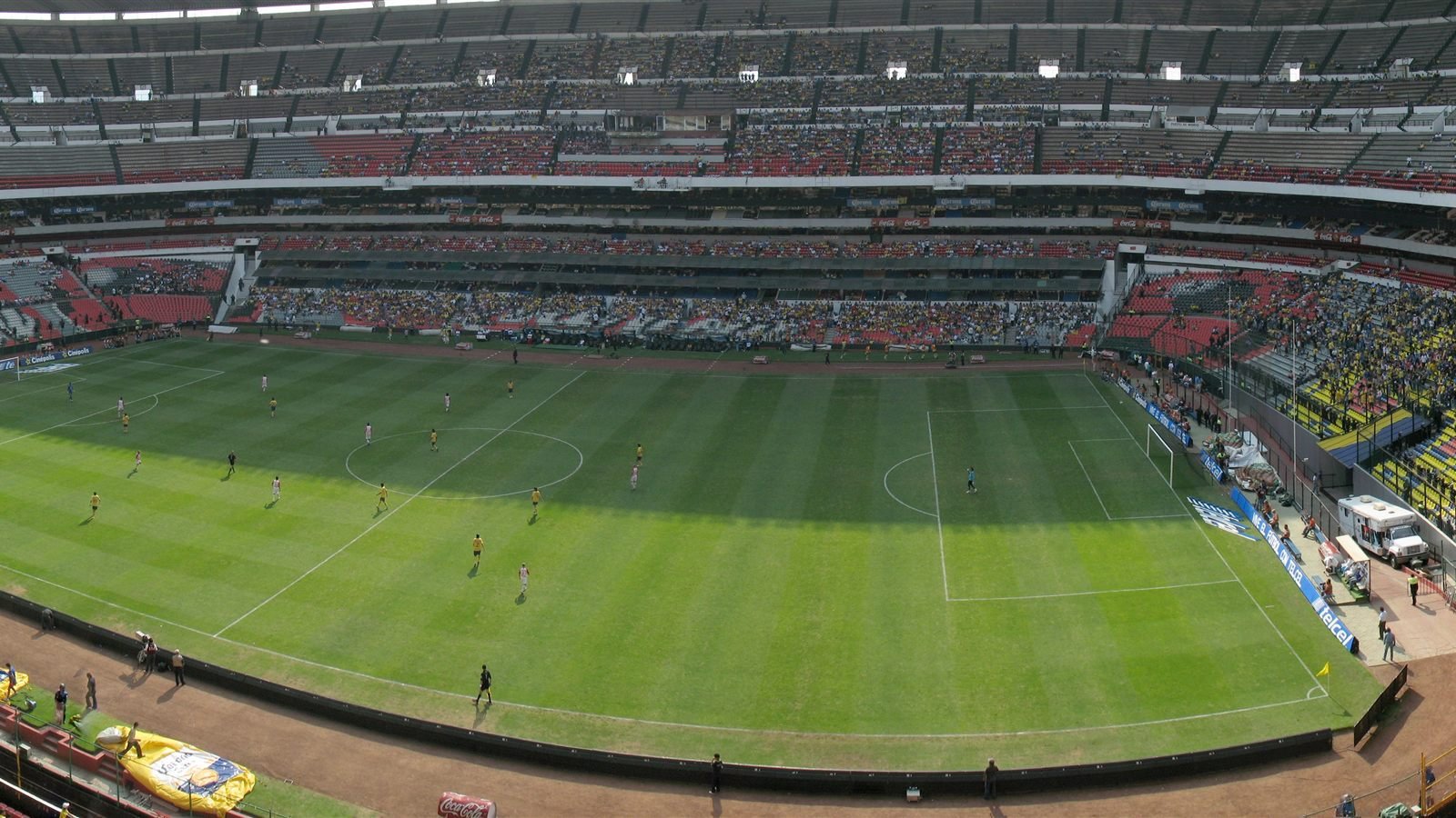 Vista panorâmica do interior do Estádio Azteca, na Cidade do México, palco do Jogo do Século em 1970