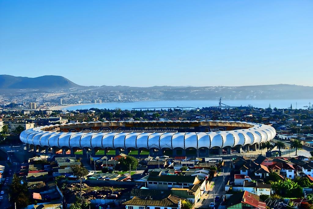 Vista do Estádio Francisco Sánchez Rumoroso, em Coquimbo, no Chile