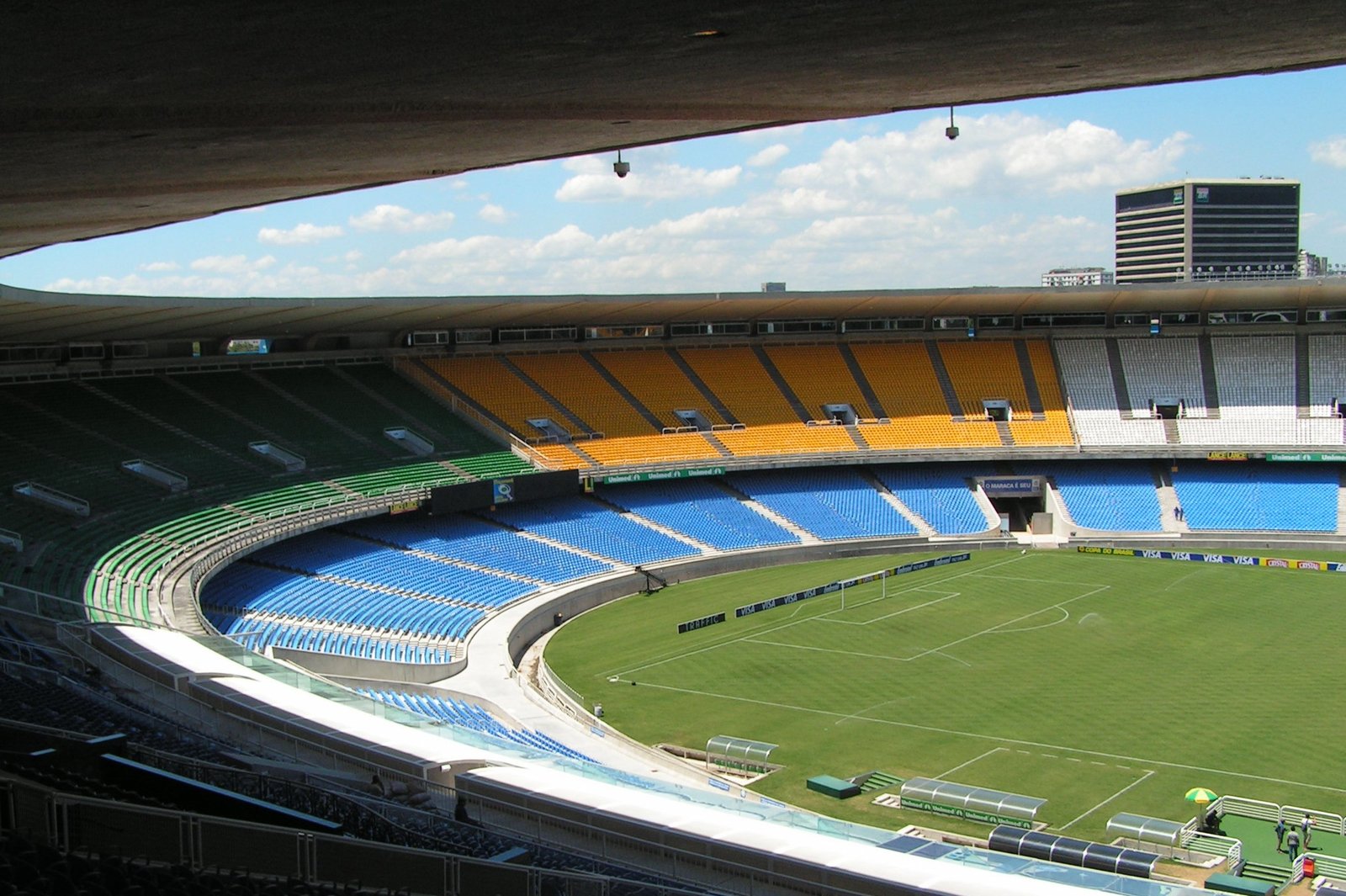 Interior do Estádio do Maracanã, no Rio de Janeiro
