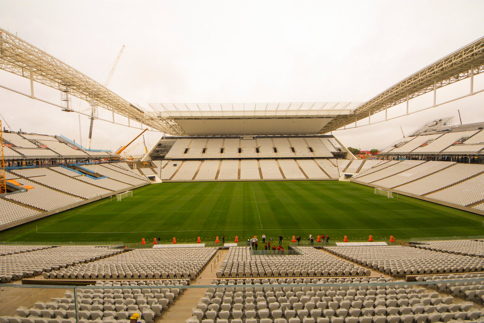 Vista interna da Neo Química Arena, em São Paulo, casa do Corinthians